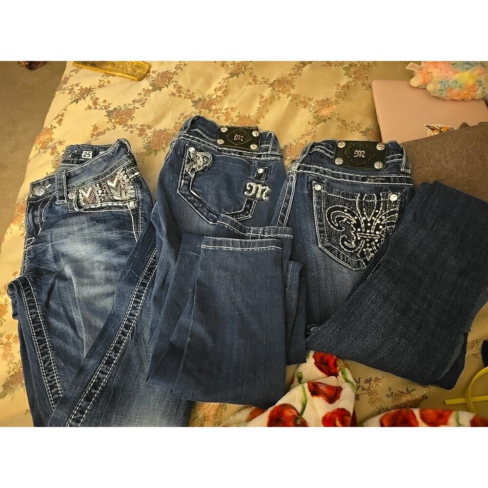 Lot Of 3 Womens Miss Me Jeans Size 25 Read bottom of description